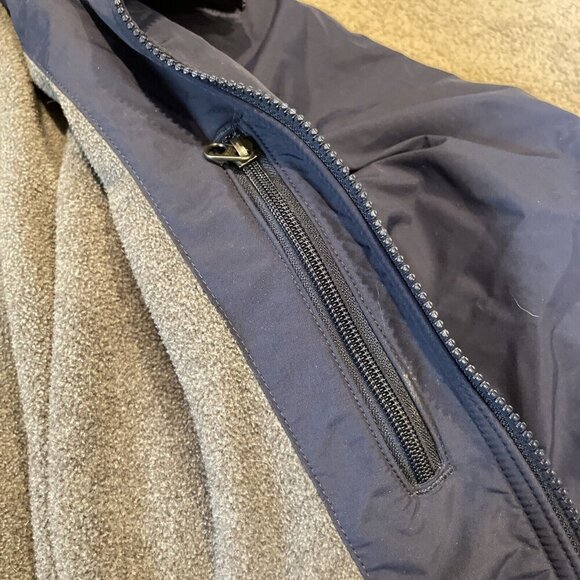 LL Bean Warm Up Jacket Men's Large Tall Navy Nylon Fleece Lined Full Zip Outdoor - Picture 8 of 11